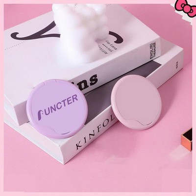 Round - Shaped Portable Mirror with Comb