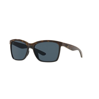 Costa Del Mar Anaa Sunglasses - (Frame) Shiny Olive Tortoise, Black; (Lens) Gray, 580P