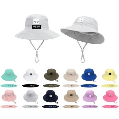 Baby Bucket Hat with Sun Protection and Adjustable Strap