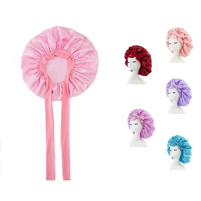 Single Layer Ribbon Wide Brimmed Night-Cap