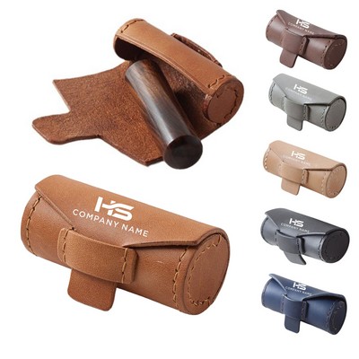 Leather Stamp Lipstick Storage Case