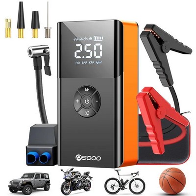 12000mah 12V Portable Car Jump Starter With Air Compressor