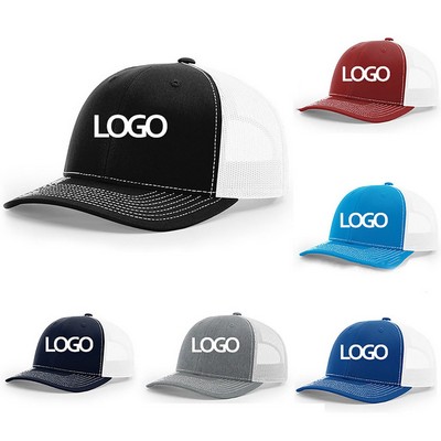 Slightly Curved Brim Truck Cap