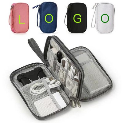 Multi-Layer Digital Accessory Organizer with Hard Drive Protector & Cable Management