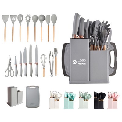 Silicone Kitchen Utensil And Knife Set