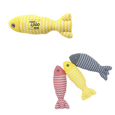 Linen Cat Catnip Simulated Fish Toy