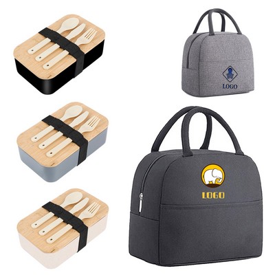 Wheat Straw Lunch Box & Insulation Bag