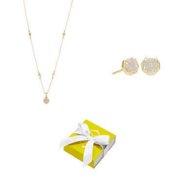 Kendra Scott Nola Gold Iridescent 2 Pc Gift Box Set