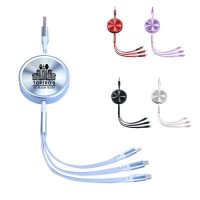 3-in-1 Retractable Multi Charging Cable