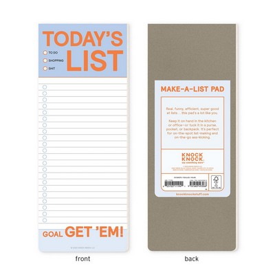 Todays List Make-a-List Pad