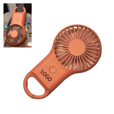 Rechargeable Plastic Fan w/Buckle 5.9"x3.1"x1"