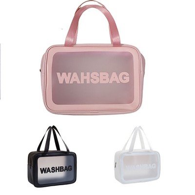 PU Makeup Storage PVC Frosted Cosmetic Bags