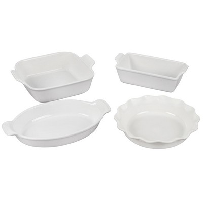 Le Creuset 4Pc Heritage Stoneware Bakeware Set - White
