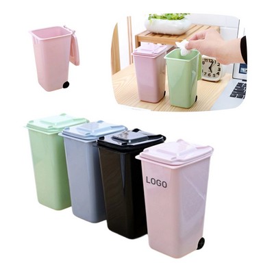 Desktop Mini Plastic Trash Bin for Clutter