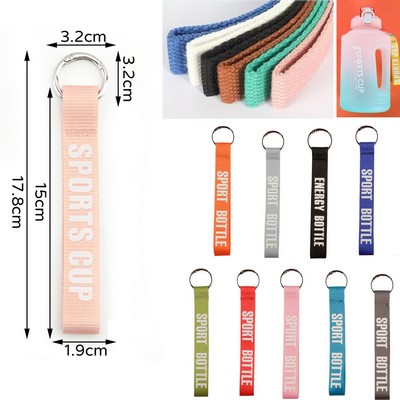 Custom Polyester Wrist Lanyard with Key Ring