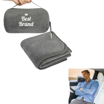 Portable Travel Blanket Pillow