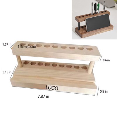 This Wooden Desk Organizer