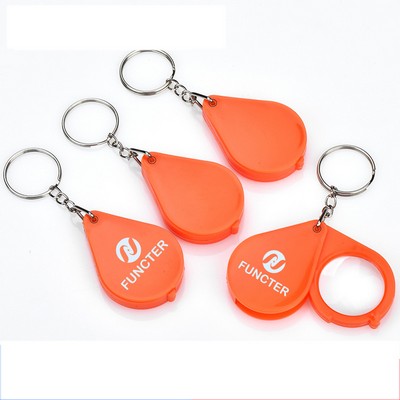 10X Folding Key Chain Magnifying Glass