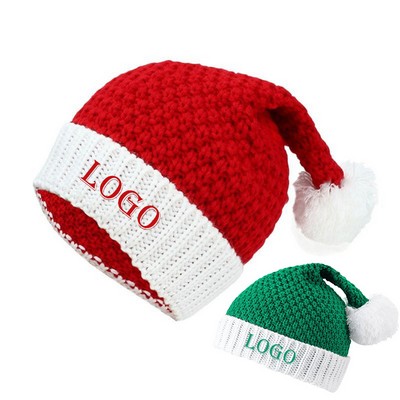 Santa's Beanie Winter Christmas Hat Warm Knit Full Cap