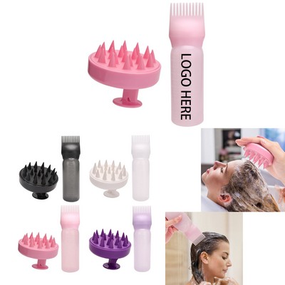Hair Care Kit With Dry Shampoo Bottle Scalp Massaging Brush