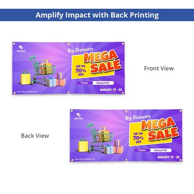 Premium Custom Vinyl Banners - Double Sided (1' x 1ft/SQFT)