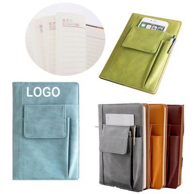 A5 Multi Pockets Leather Notebook