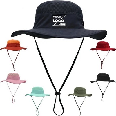 Quick-Dry Wide Brim Sun Bucket Hat