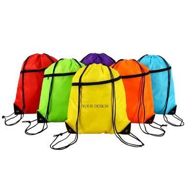 Zipper Drawstring Backpack