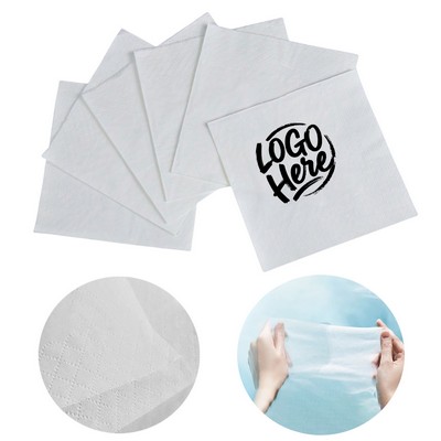 White Beverage Napkins