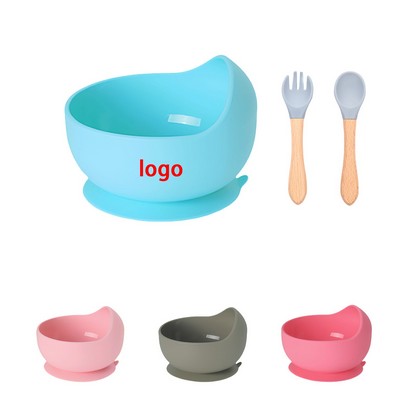 Non-Slip Baby Silicone Bowl Set – Suction Base & Chewable Utensils