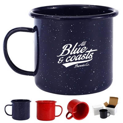 12 Oz Enamel Drinking Mug Cup