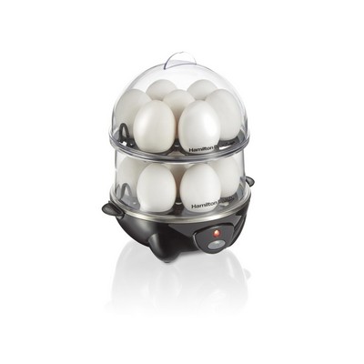 Hamilton Beach 3-In-1 Egg Cooker, Hard-Boiled, Poached, Omelets, 14 Egg Capacity