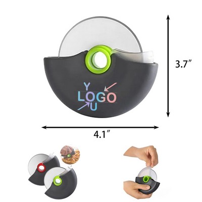 Modern Stainless Steel Pizza Slicer with Guard