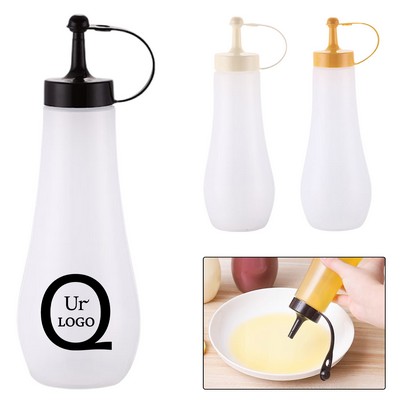8.5Oz Plastic Squeeze Sauce Bottle Dispenser W/ Snap-Cap