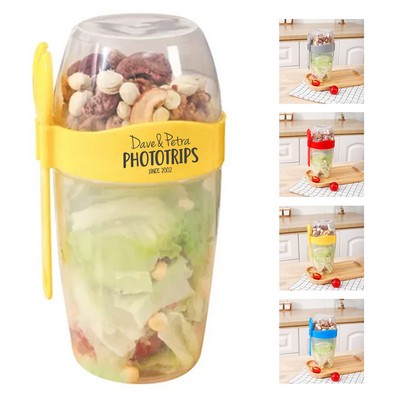 17oz Two Compartment Breakfast Cup with Spoon