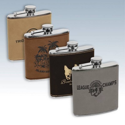 6 Oz. Leatherette Flasks