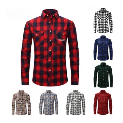 Men's Flannel Plaid Shirt