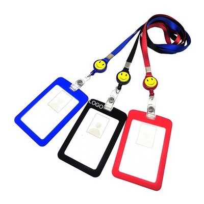 Thermal Transfer Lanyard with Soft Silicone Card Sleeve