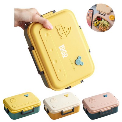 2 Compartments Leak Proof Lunch Box w/ Vent Hole