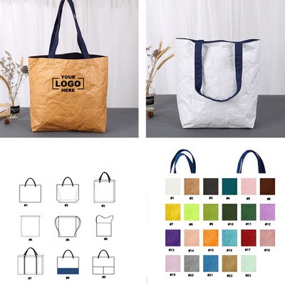 Washable Reusable Tyvek Paper Tote Bag