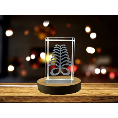 Aya African Symbol 3D Engraved Crystal Trophy Award - Strength, Resilience & Endurance