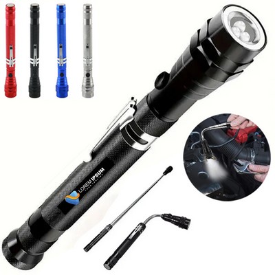 Pickup Tool With Telescoping Flex Flashlight