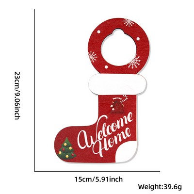 Christmas Wooden Material Door Hanger Sign