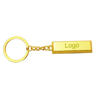 Simulated Gold Bar Keychain