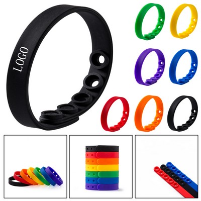 Blank Multicolor Silicone Buckle Wristband