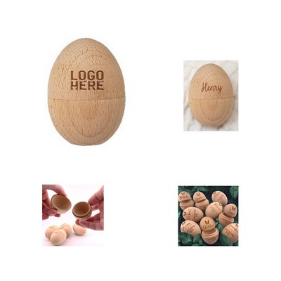 Wooden Easter Egg Shell