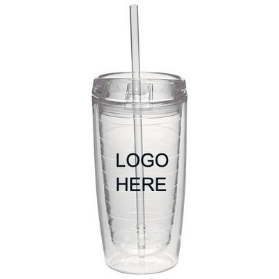16 Oz. Insulated Acrylic Tumbler w/Custom Imprint BPA Free