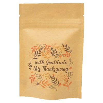 Fall Floral Predesigned Kraft Barrier Pouch (4"W x 6"H x 2"D)