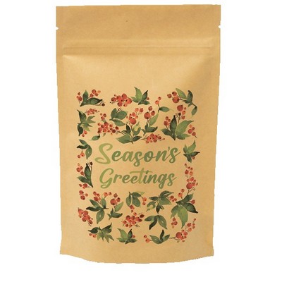 Holly Predesigned Kraft Barrier Pouch (5"W x 8"H x 2.5"D)