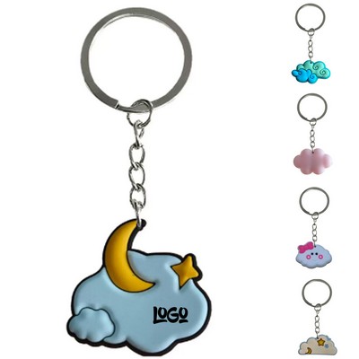 Custom PVC Soft Rubber Cloud Keychain